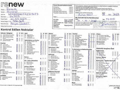 renault, austral, suv 1.3 mhev techno otomatik, otomatik, mhev 2.el otomobil | renew 59