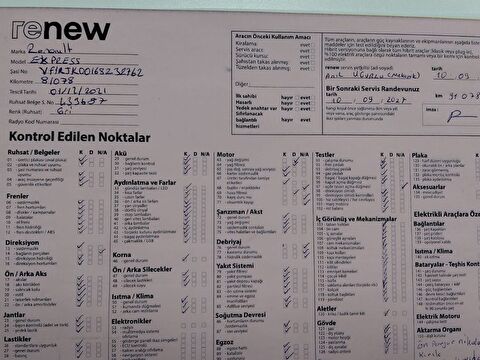 renault, express combi, 1.5 bluedcı joy, manuel, dizel 2.el otomobil | renew 16
