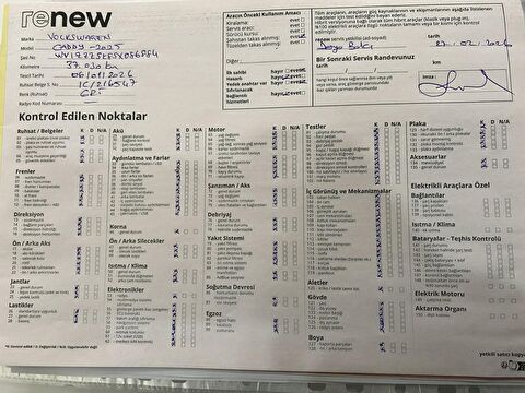 volkswagen, caddy, 2.0 tdı style dsg, otomatik, dizel 2.el otomobil | renew 25