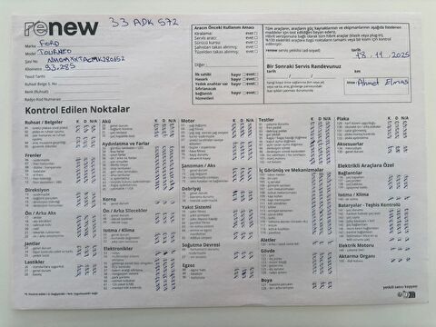 ford, tourneo courier, kombi 1.5 tdcı trend, manuel, dizel 2.el otomobil | renew 27