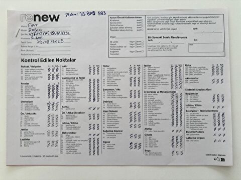 fiat, doblo, combi 1.5 bluehdı premio, manuel, dizel 2.el otomobil | renew 26