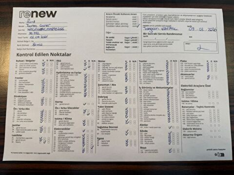 ford, tourneo courier, kombi 1.5 tdcı deluxe, manuel, dizel 2.el otomobil | renew 13