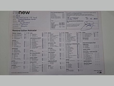 ford, tourneo courier, kombi 1.5 ecoblue trend, manuel, dizel 2.el otomobil | renew 26