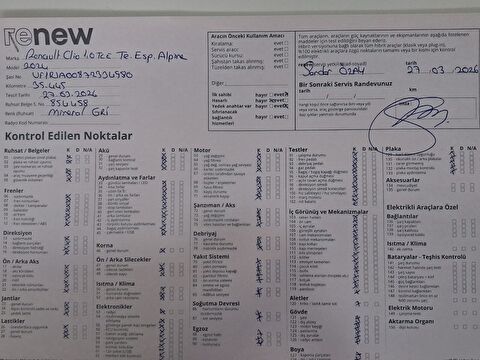 renault, clio, 1.0 tce techno esprit alpine	x-tronic, otomatik, benzin 2.el otomobil | renew 26