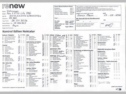 volkswagen, polo, 1.0 tsı life dsg, otomatik, benzin 2.el otomobil | renew 21
