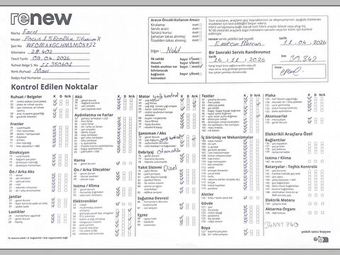 ford, focus, 1.5 ecoblue titanium x, otomatik, dizel 2.el otomobil | renew 25