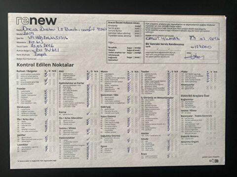 dacia, duster, 1.5 bluedcı 4x2 comfort, manuel, dizel 2.el otomobil | renew 26