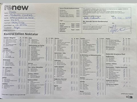 ford, tourneo courier, 1.5l ecoblue deluxe, manuel, dizel 2.el otomobil | renew 16