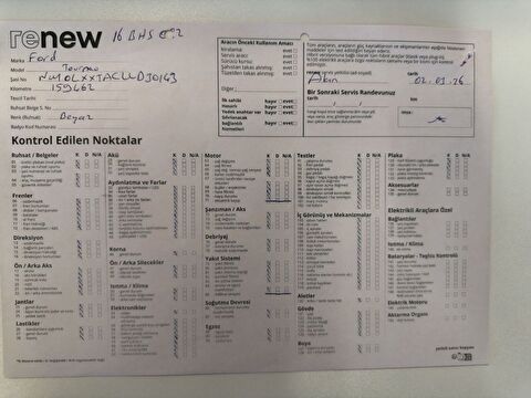 ford, tourneo courier, 1.5 tdcı titanium, manuel, dizel 2.el otomobil | renew 16